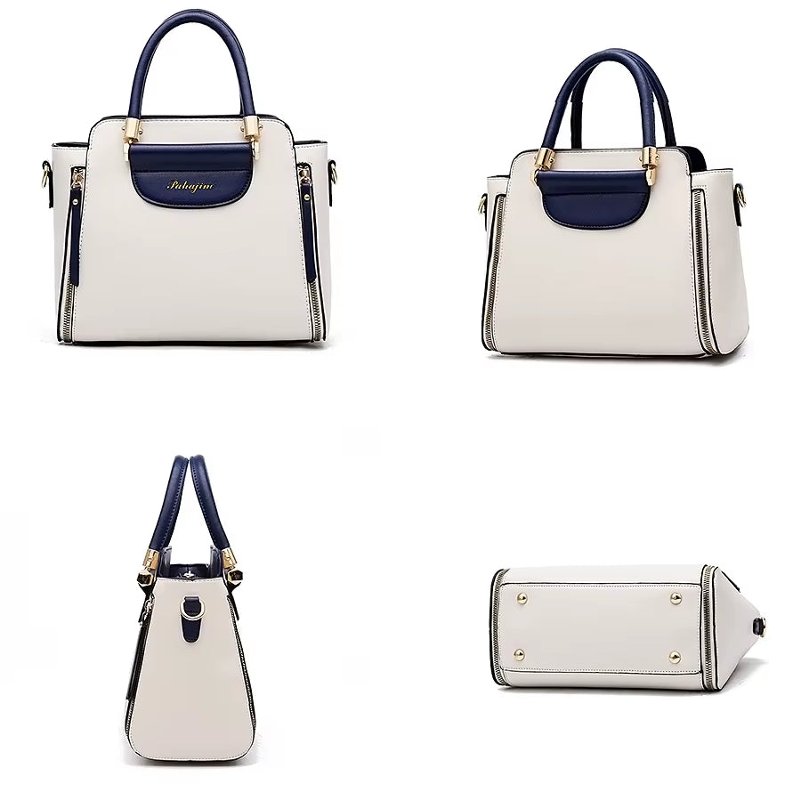 Women'S Bag 2024 New Fashion Women'S Bags Hit Color Hand-Held Bag Europeand the United States All-Match Shoulder Messenger Bag