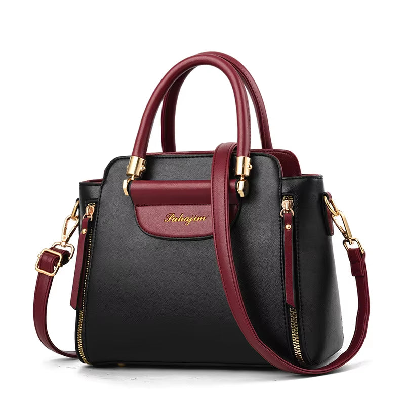 Women'S Bag 2024 New Fashion Women'S Bags Hit Color Hand-Held Bag Europeand the United States All-Match Shoulder Messenger Bag